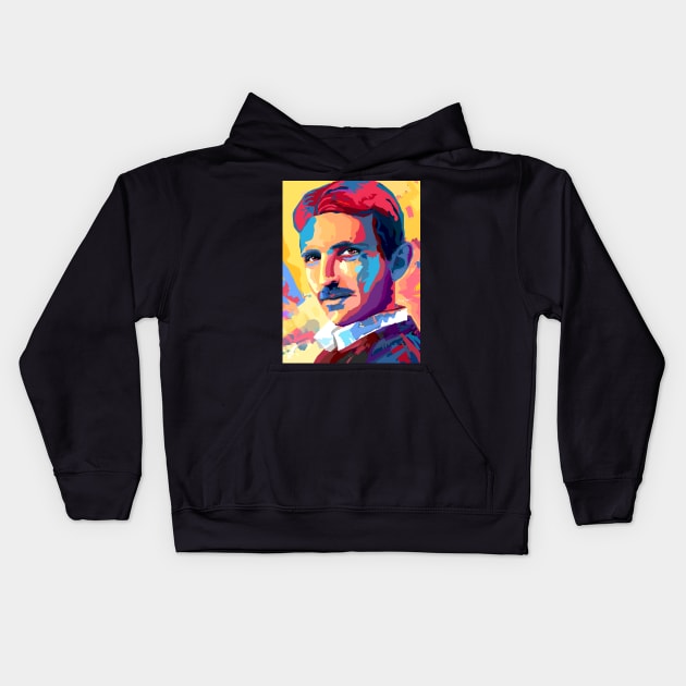 Nikola Tesla Kids Hoodie by mailsoncello